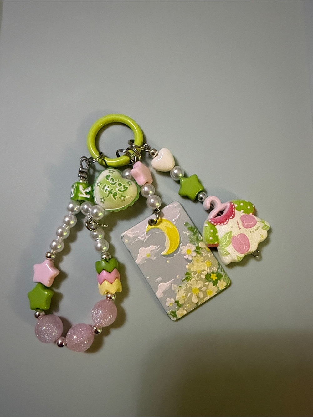 Green Pastel keychain